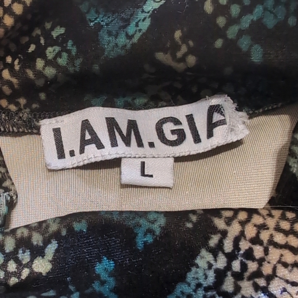 🔴LOWEST! I.AM.GIA Teal Velvet Snakeskin Bodysuit with Thumbholes - Picture 12 of 17